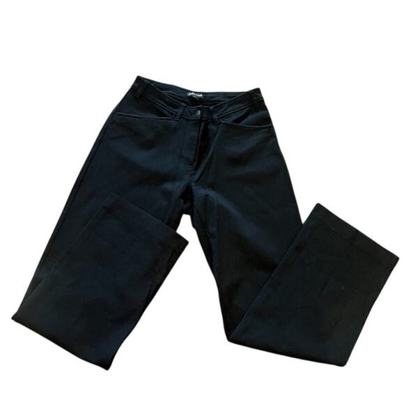 Eileen Fisher Black Straight Leg Ponte Pants - Picture 2 of 6